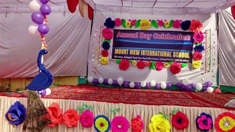 Annual Day Function/Mount View International School/Decoration by Paramjeet - YouTube