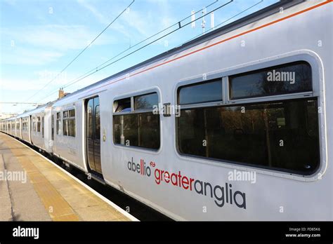 Abellio Greater Anglia train on the platform at Prittlewell Essex AGA Stock Photo - Alamy