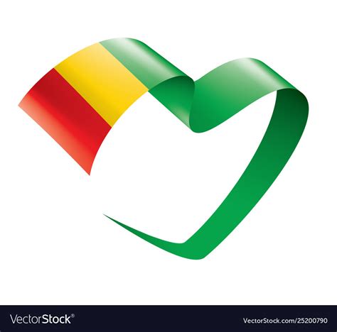 Guinea flag on a white Royalty Free Vector Image