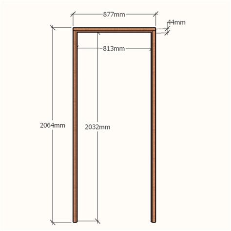 Hardwood Single Door Frame 813x2032 - 44x90 - Doors Online