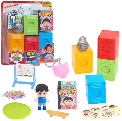 Pocket Watch Ryans World Stacking Locker Surprise Mystery Set Just Play - ToyWiz