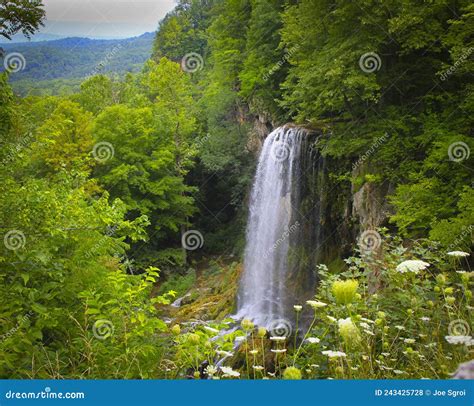 Falling Springs Waterfall Near Covington Virginia in the Spring Season ...