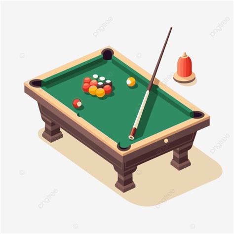 Billiard Clipart Three Dimensional Billiards Furniture Cartoon Vector ...