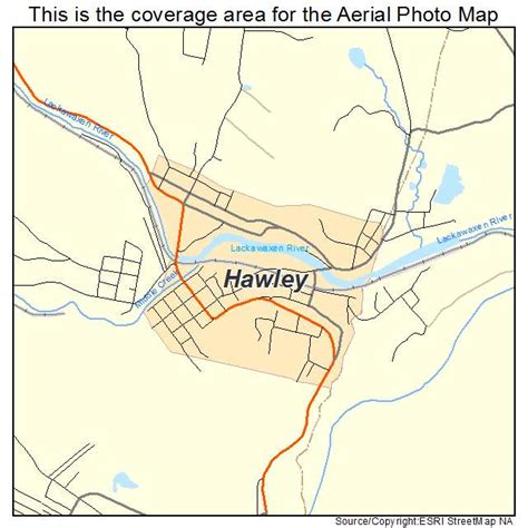 Aerial Photography Map of Hawley, PA Pennsylvania