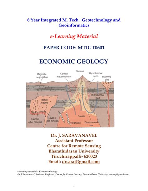 (PDF) e-Learning Material ECONOMIC GEOLOGY