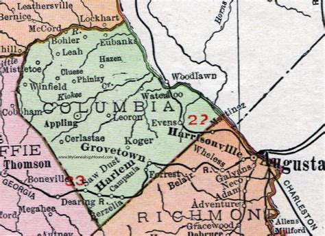 Columbia County Georgia Map - Allina Madeline