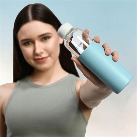 Rioware® Riobuzz Borosilicate Glass Water Bottle with Silicone Sleeve