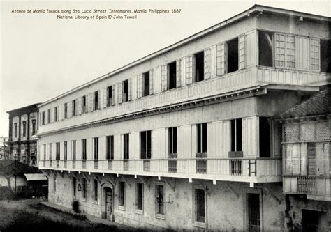 Ateneo de Manila facade along Sta. Lucia Street, Intramuros, Manila, Philippines, 1887 - a photo ...