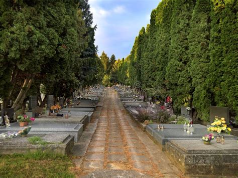 Christian Cemetery with Graves and Spaces for Cremation. Stock Photo - Image of grave, peaceful ...