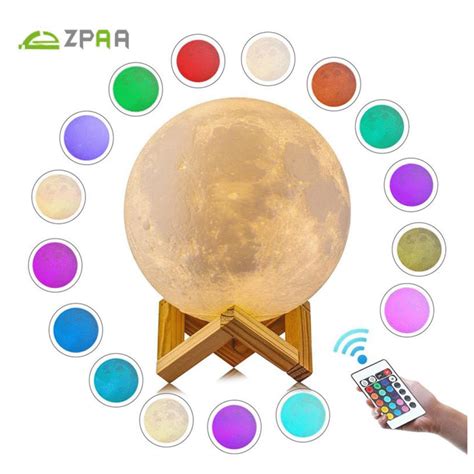 Multi-Color Touch Moon Lamp Moon Light Lamp, Night Light Lamp, Mood Light, Night Lights, Light ...