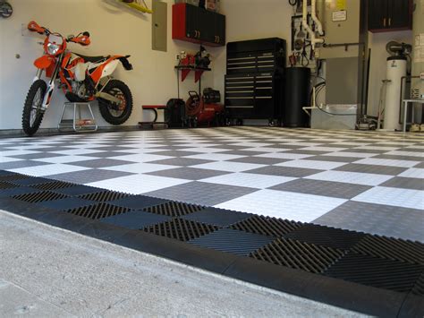 Garage Floor Drainage Tiles | Garage floor tiles, Garage flooring options, Tile floor