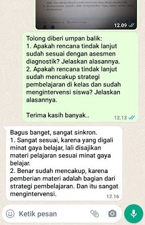 Contoh Umpan Balik dari Objek Aksi Nyata Sebagai Syarat Lulus Validasi ...