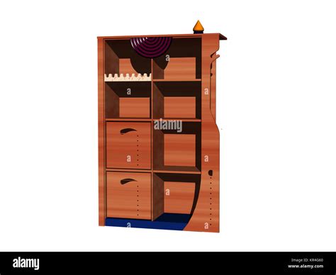 Wooden cabinet exempted Stock Photo - Alamy