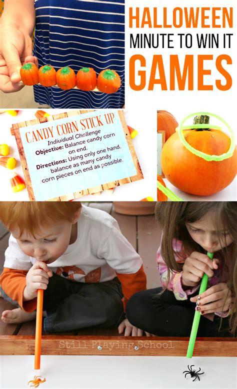 These minute to win it games are super fun for Halloween. They’re perfect for a party, a… | Fun ...