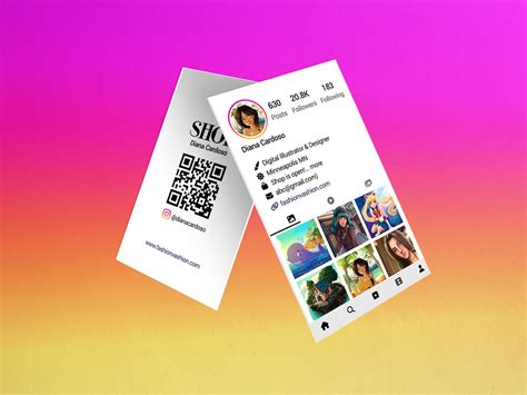 Free Instagram Business Card PSD Template - Designbolts