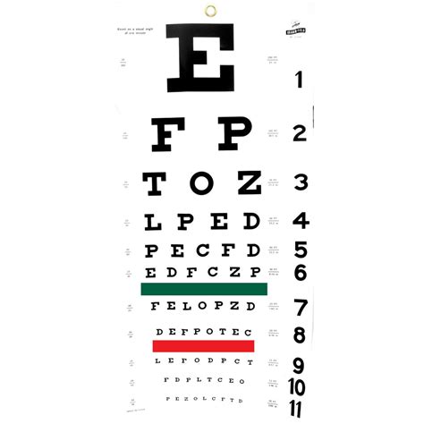 Printable Handheld Snellen Eye Chart