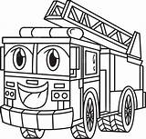 Coloring Printable Fire Truck sketch template