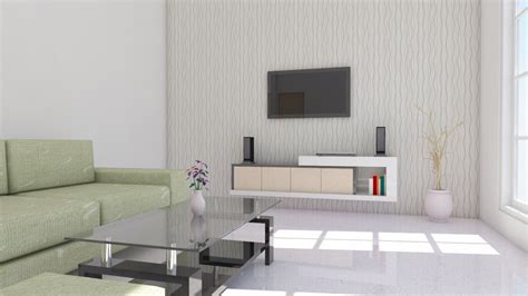 Interior design using Google Sketchup ( Living room ) - YouTube