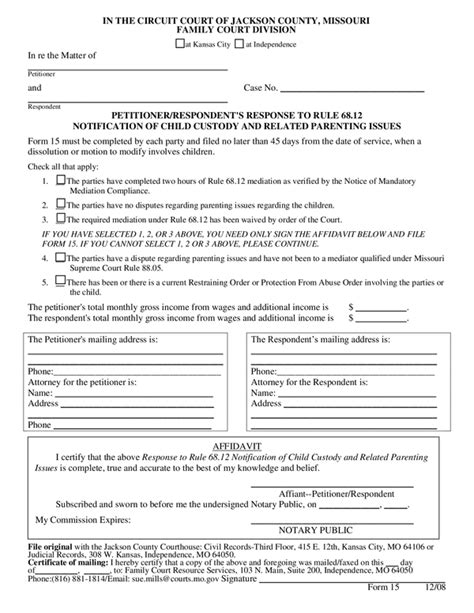 Circuit Court Of Jackson County Missouri Forms - CountyForms.com