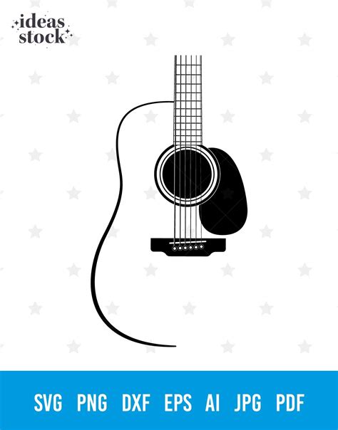 Guitar Acoustic Svg. Music Svg. Guitar Icon.