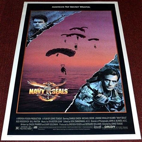 NAVY SEALS 1990 ORIG. DS MOVIE POSTER! MICHAEL BIEHN & CHARLIE SHEEN ...