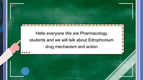 Hello everyone We are Pharmacology students and we will talk about Edrophonium drug mechanism ...