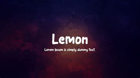 Lemon Font : Download Free for Desktop & Webfont