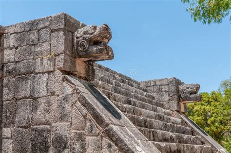 Ancient Sculpture at Chichen Itza, Yucatan, Mexico Stock Photo - Image ...