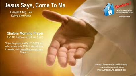 Jesus Says, Come To Me - YouTube