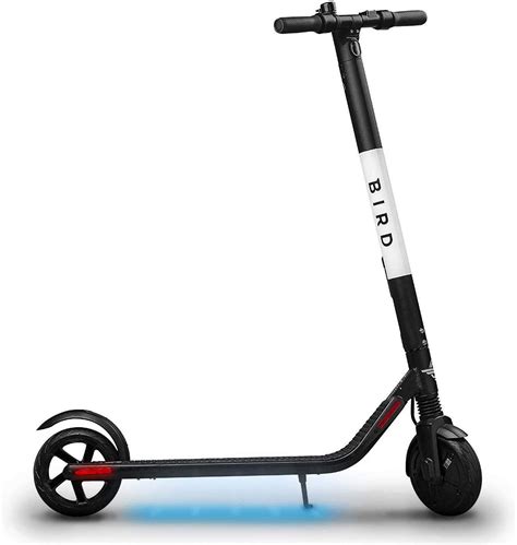 Bird ES1-300 Electric Scooter-300 Watt Motor, Ground Effect Lights, Front Shock Absorption, UL ...