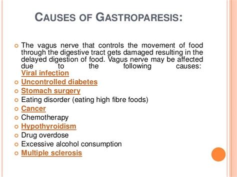 Gastroparesis: Causes, Symptoms, Diagnosis and Treatment