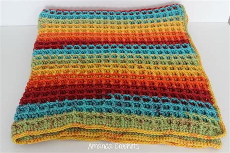 Waffle Stitch Blanket Pattern - Amanda Crochets