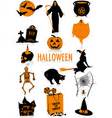 Halloween silhouettes Royalty Free Vector Image