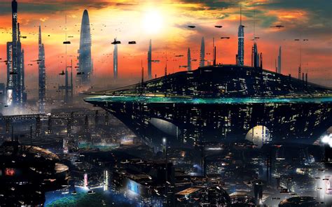 sci fi, Futuristic, City, Cities, Art, Artwork Wallpapers HD / Desktop and Mobile Backgrounds