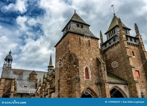 Perspective View of the Saint-Brieuc Cathedral Stock Image - Image of saintbrieuc, bretagne ...