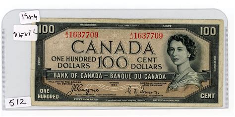 100 DOLLAR BILL (CANADA) *1954*