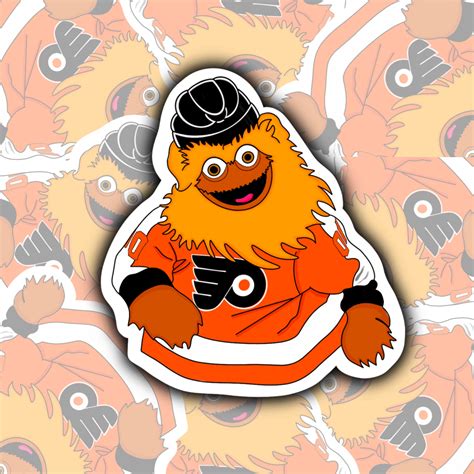 Gritty Flyers Mascot Wayerproof Sticker - Etsy