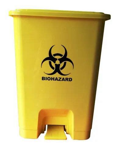 Yellow 20L Biohazard Bio Medical Waste Bin, For Hospital at Rs 320 in Kolar