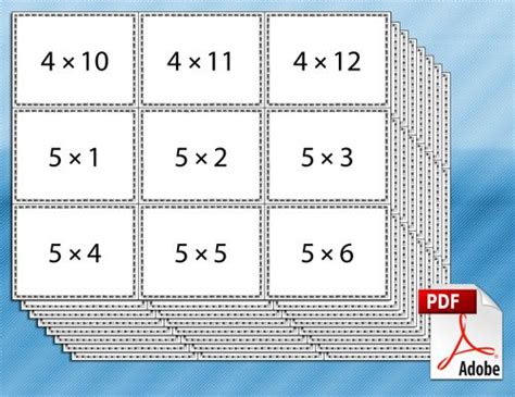 Printable Multiplication Flash Cards | Tim's Printables