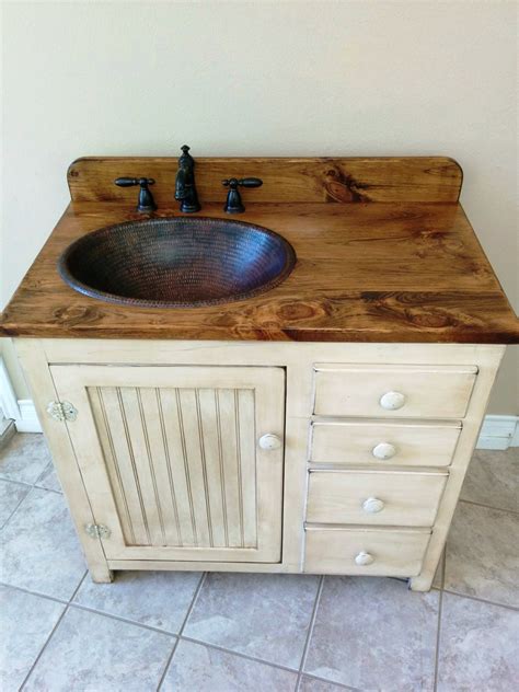 Bathroom Vanity 36 Copper Sink Rustic Bathroom