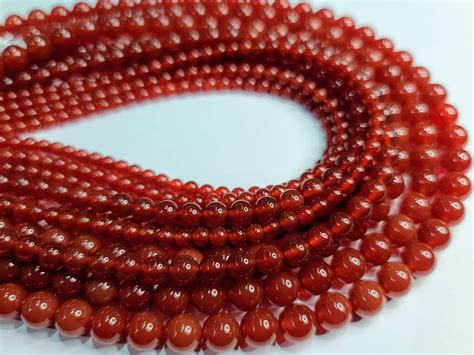 8MM Carnelian Round Beads