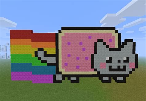 Pixel art: nyan cat Minecraft Map