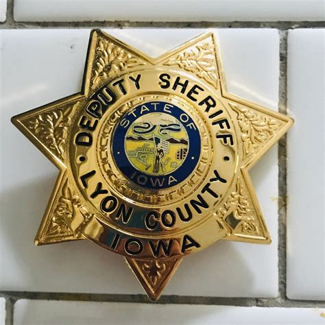 Obsolete Badge Deputy Sheriff Lyon County Iowa Gold With Blue - Etsy