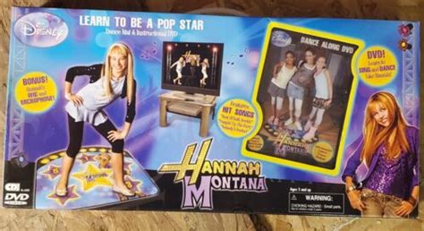 Disney Hannah Montana Miley Cyrus Learn to be a Pop Star Dance Mat With Wig | eBay