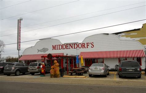 Middendorf's Seafood Restaurant in Hammond, LA. Thin fried catfish ...