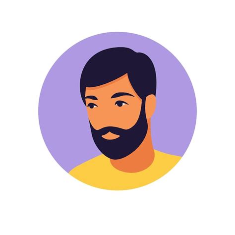 Premium Vector | Man avatar. portrait of a man. minimalist. flat. illustration