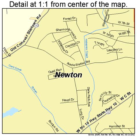 Newton North Carolina Street Map 3747000