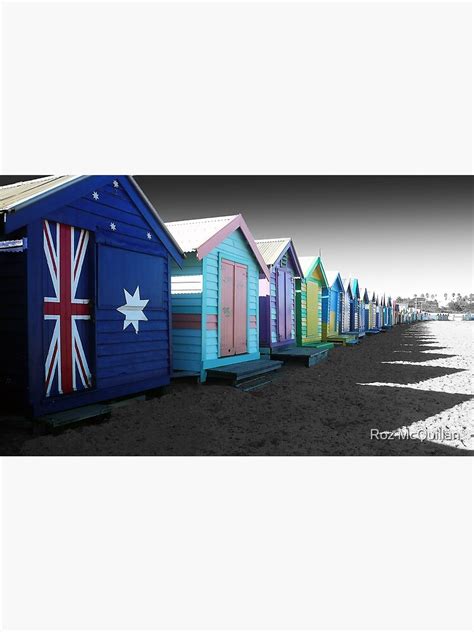 "Bathing Boxes, Brighton Beach" Photographic Print by rozmcq | Redbubble