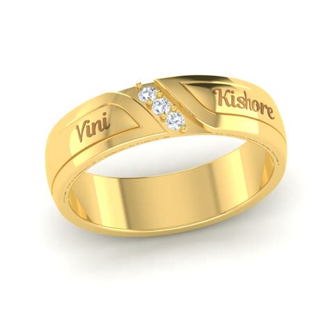 Typical Name Engraved Gold Rings