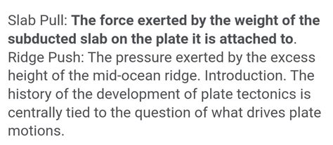 [Solved] what is "slab-pull"? | Course Hero